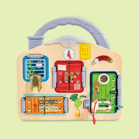 Hape Lock-Key-Spielbrett – Spielbrett mit Schlössern, Türen und Geheimgängen für Kinder von 3–6 Jahren