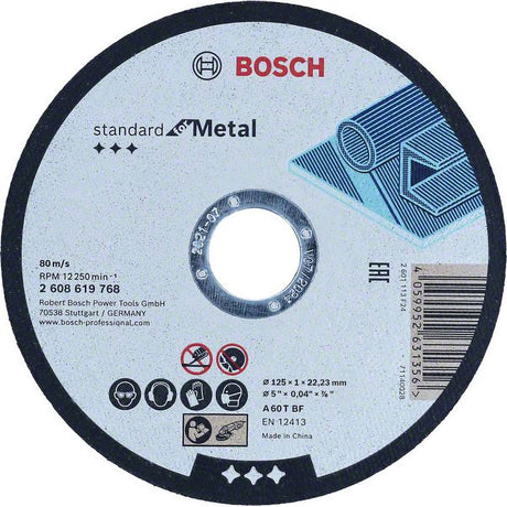 Bosch Zubehör Trennscheibe Standard Metall 125x1x22,23 - 2608619768