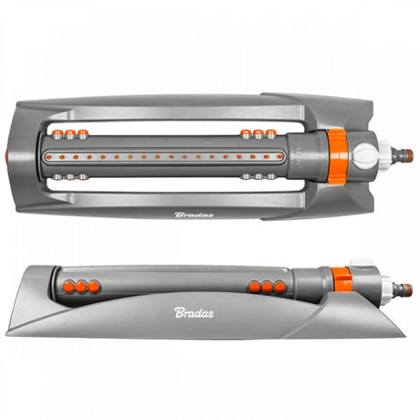 Bradas White Line oszillierender Sprinkler – verstellbarer oszillierender Sprinkler – 18 Düsen – bis zu 418 m² Gartensprinkler
