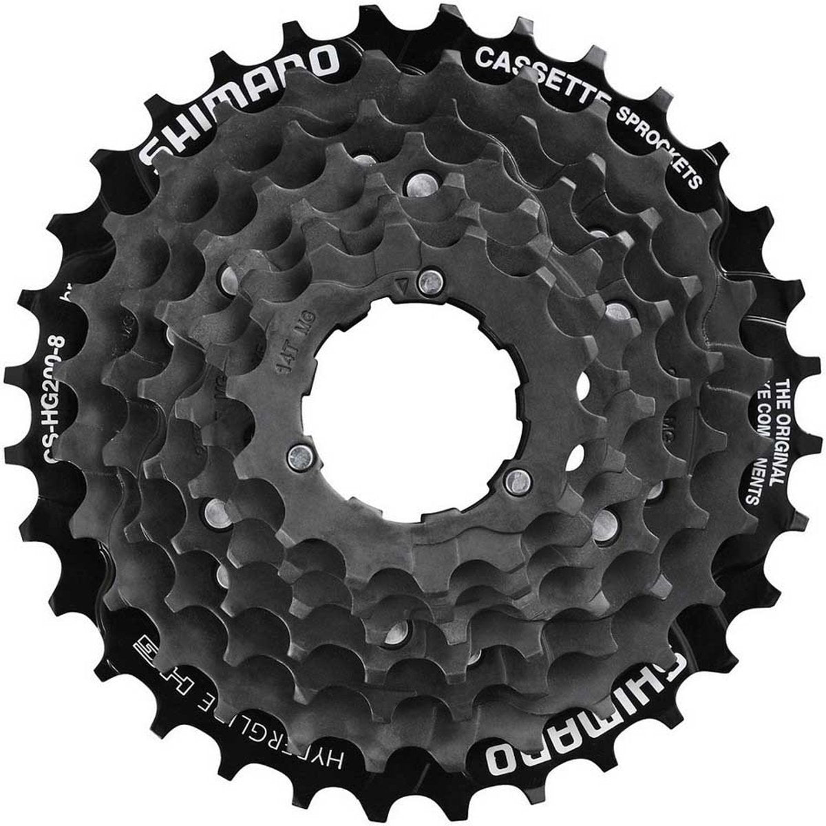 Shimano CS-HG200-7 Fahrradkassette – 7 Gänge – 12–32 Zähne – Hyperglide – Schwarz