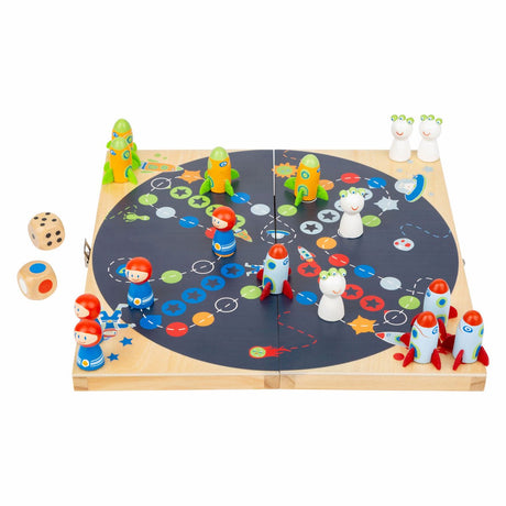 Small Foot – Weltraum-Ludo-Spiel aus Holz