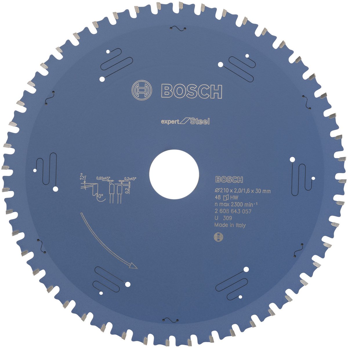 Bosch circular saw blade expert for steel 210 x 30 x 2,2 mm, 48