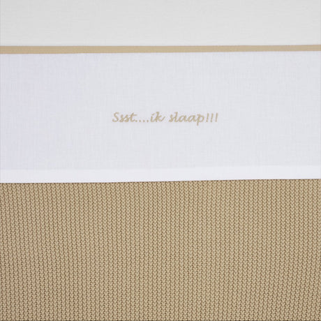 Meyco Baby psst...ich schlafe!! Bettlaken – Sand – 100 x 150 cm – 0,3 Tog
