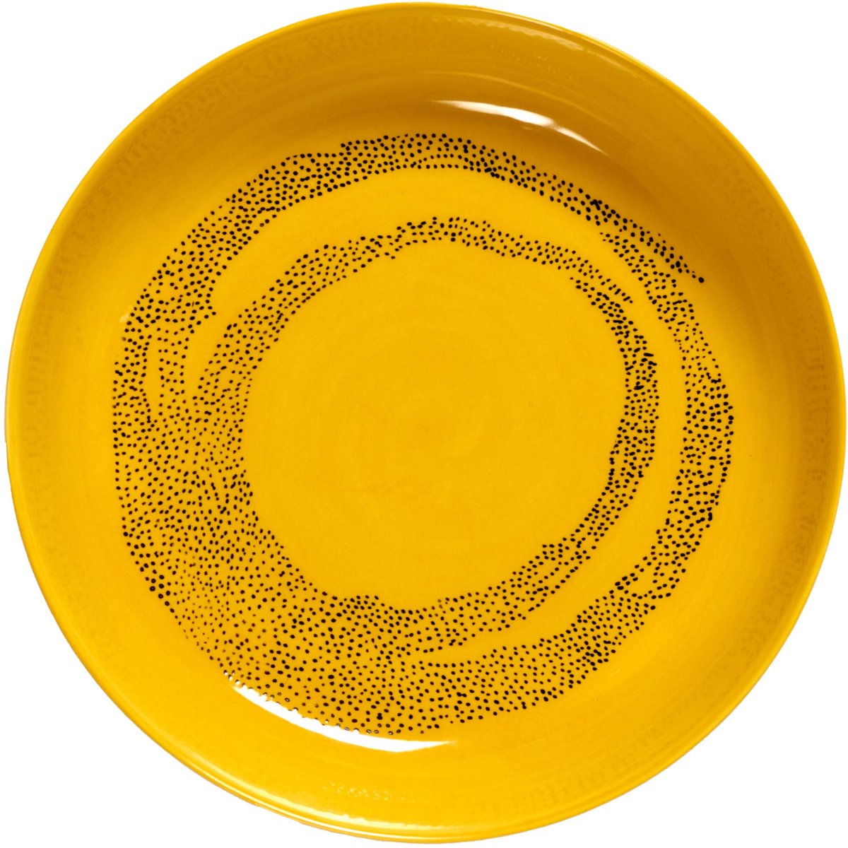 Serax - ottolenghi feast - bord - geel zwart - 22 ø - 2 stuks
