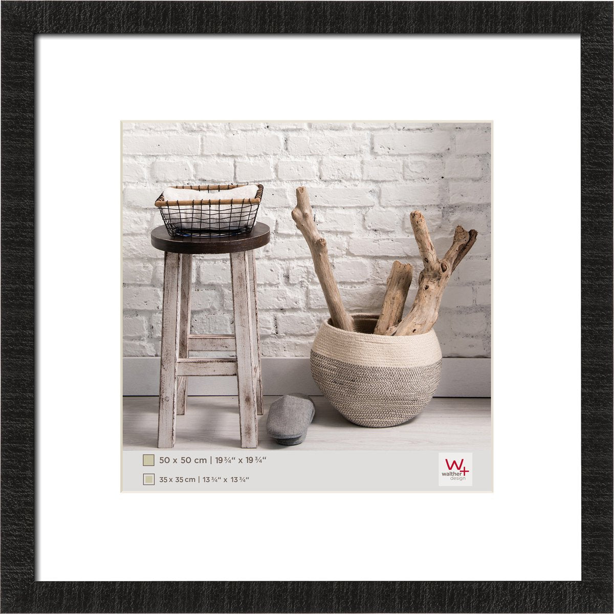 Walther Home - Holzrahmen - Fotogröße 50x50 cm - Schwarz