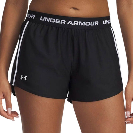 Under Armour Tech Play Up Shorts-Blk Damen-Sporthose – Schwarz – Weiß