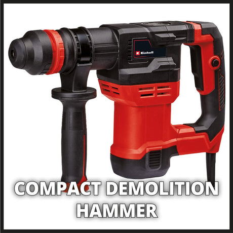 Einhell Elektro-Abbruchhammer TE-DH 5 - 750 W - 5 Jahre - SDS-Plus - inkl. Spitz- und Flachmeißel - inkl. Transport- und Aufbewahrungskoffer