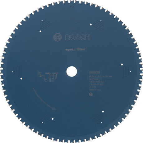 Bosch Kreissägeblatt Expert für Stahl 355 x 25,4 x 2,2 mm, 80