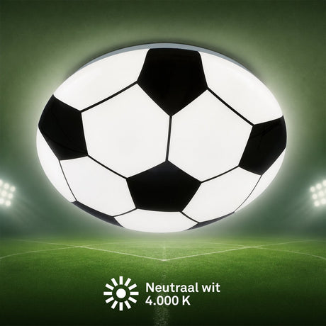 Briloner - led plafondlamp - voetballamp plafonniére - kinderkamer lamp - wk voetbal - 12w - ø27.5cm