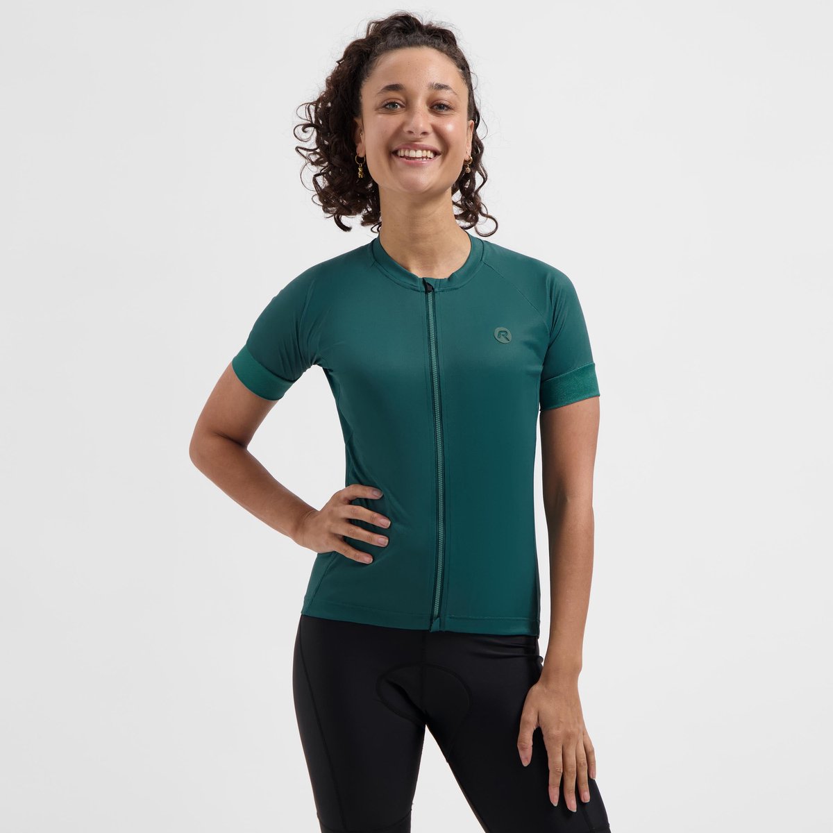 Rogelli modesta fietsshirt dames - korte mouwen - wielershirt - teal - maat l