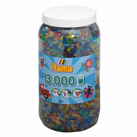 Hama Bügelperlen im Fass mit Glitzer