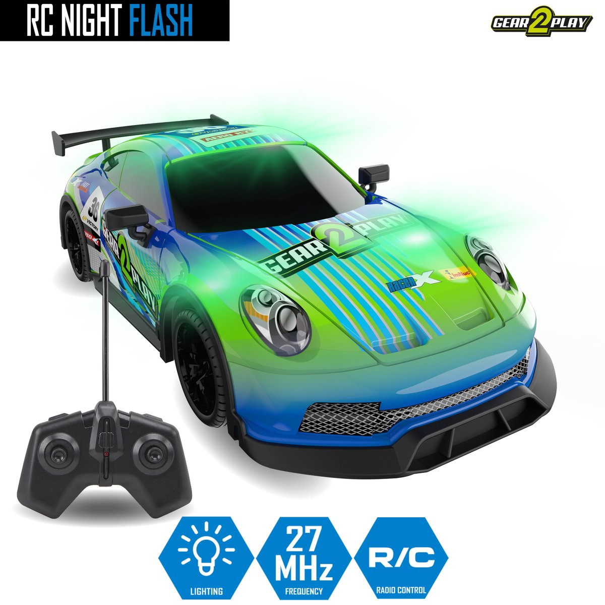 Gear2play RC-Nachtblitz-gesteuertes Auto