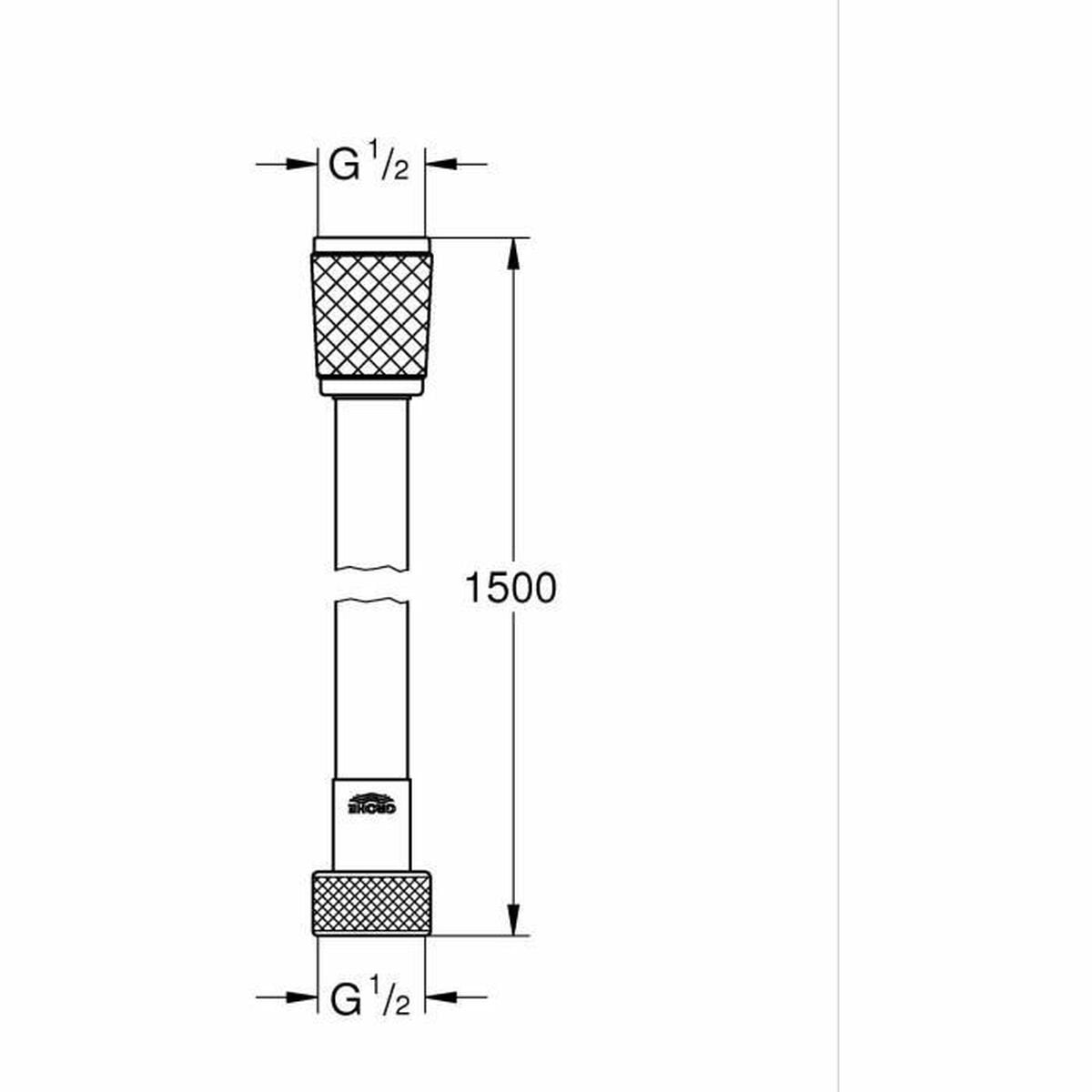 Grohe Vitalioflex Trend Brauseschlauch - 150 cm - Mattschwarz