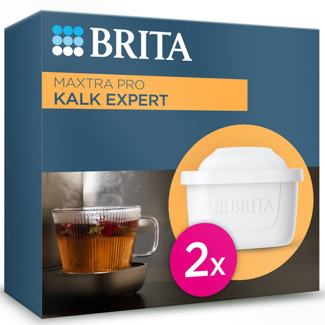 Brita Wasserfilterkartusche Maxtra Pro Limescale Expert – 2 Stück – Original Wasserfilter für alle Kannen zum Schutz von Geräten mit hartem Wasser – filtert unter anderem Kalk, Verunreinigungen, Chlor und Metalle