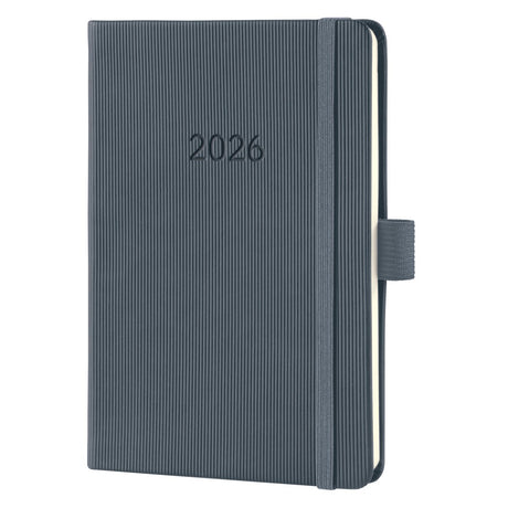 Sigel Wochenplaner 2026 Conceptum – Format A6 – Dunkelgrau – Hardcover – SI-C2667