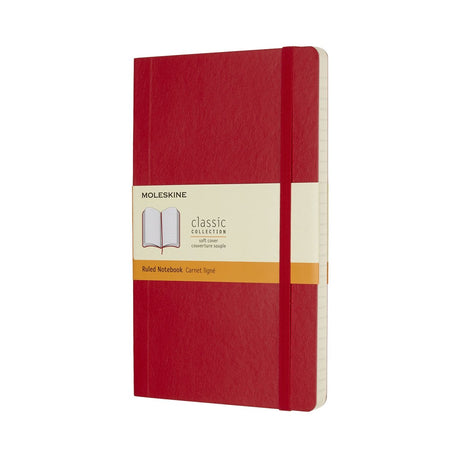 Klassisches Moleskine-Notizbuch – groß – Softcover – liniert – rot