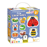 Bananenpanda - aufsteigende Puzzles kleine Tiere - 8 Puzzles