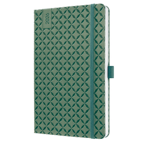 Sigel Wochenplaner Flair 2026 – Größe A5 – naturgrün – Hardcover – si-j6135