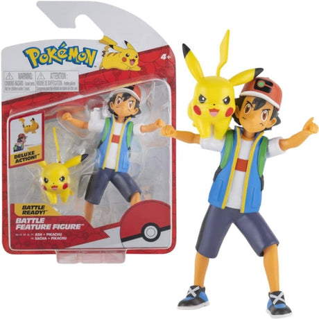 Jazwares Pokémon Battle Feature Figure – Ash Pikachu