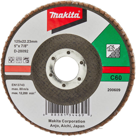 Makita Fächerschleifscheibe 125 mm C60F – D-28092