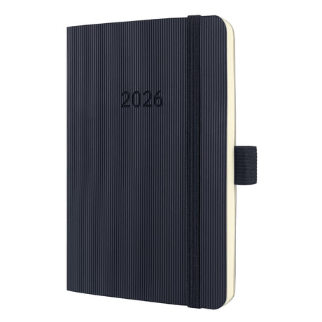 Sigel Wochenplaner 2026 Conceptum – Format A6 – mit extra Notizseiten – schwarz – Softcover – si-c2625