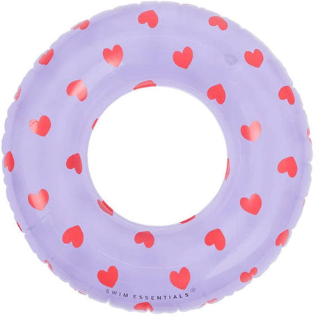 Swim Essentials – Schwimmbad – ø95 cm – Rosa – süße Herzen – Kind – Flamingokopf