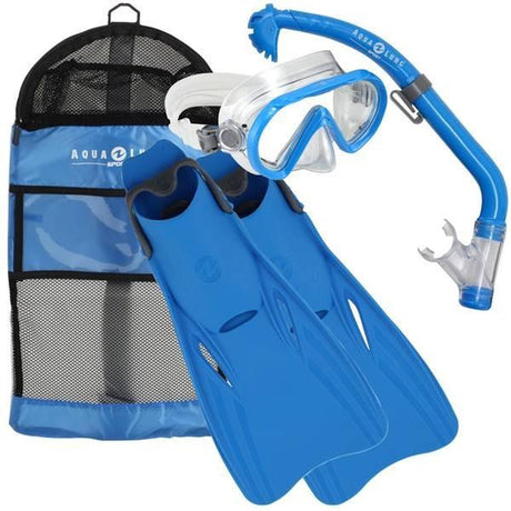 Aqua Lung Sport Santa Cruz Set - Schnorchelset - Taucherbrille - Schnorchel - Kinder - Blau - 25-31