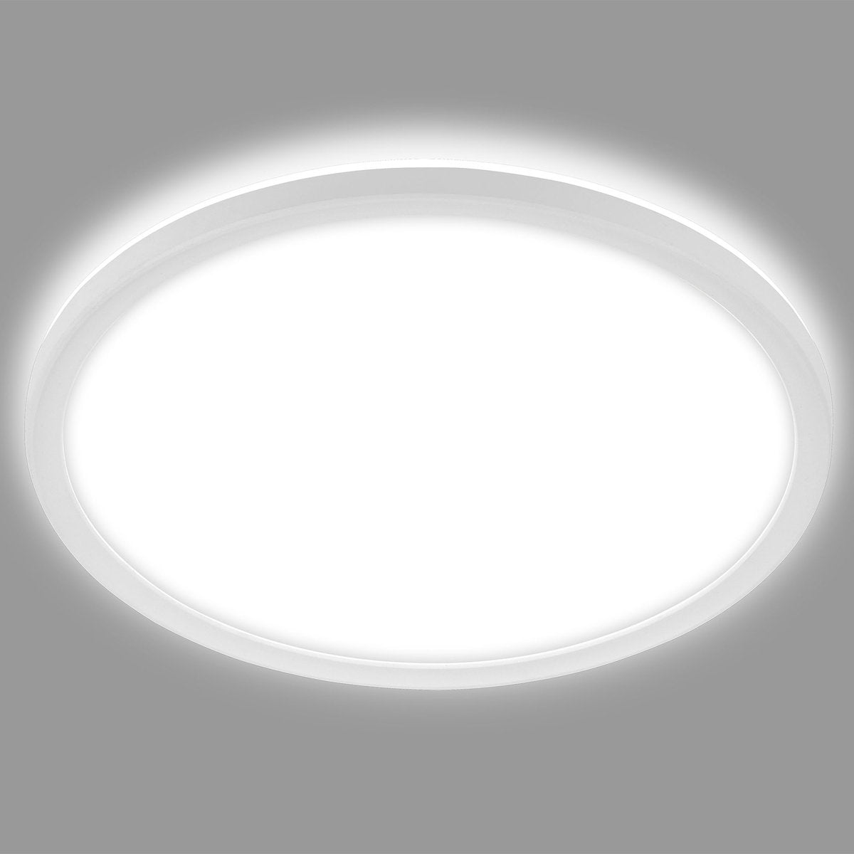 Briloner – LED-Badezimmerbeleuchtung – Deckenleuchte mit Hintergrundbeleuchtung – Badezimmer-Deckenleuchte – IP44 – ø29 cm – weiß