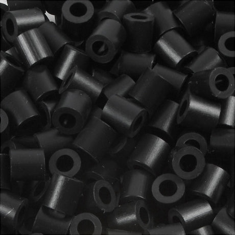 Nabbi-Perlen zum Aufbügeln, Größe 5 x 5 mm, Lochgröße 2,5 mm, mittel, schwarz (32220), 6000 Stück, 1 Box