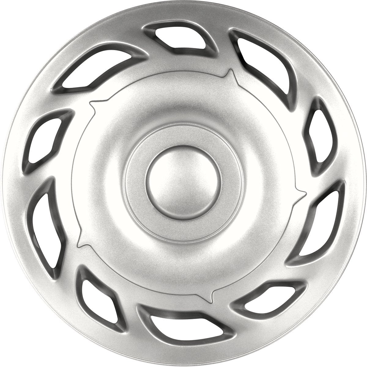 Carpoint Hubcaps Tino 12 Zoll Silber Set von 4