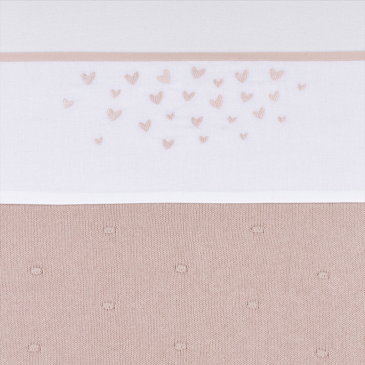 Meyco Babyherzen-Bettlaken – Zartrosa – 75 x 100 cm – 0,3 Tog