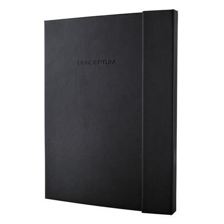Sigel Notizbuch – Conceptum Pure – A4+ – Schwarz – Hardcover – 194 Seiten – 80 Gramm – Diamant – mit Magnetverschluss – si-co141