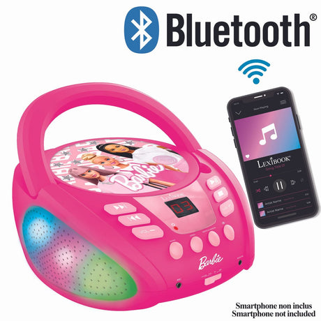 Lexibook Barbie Bluetooth-CD-Player mit Lichteffekten