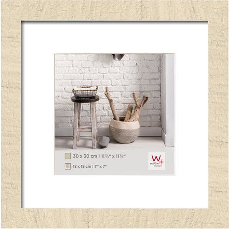 Walther Home - Holzrahmen - Fotogröße 30x30 cm - Cremeweiß