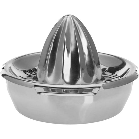 Westmark Zitruspresse mit Saftreservoir, Durchmesser: 13,8 cm, Fassungsvermögen: 350 ml, Edelstahl, Silber, 30942260