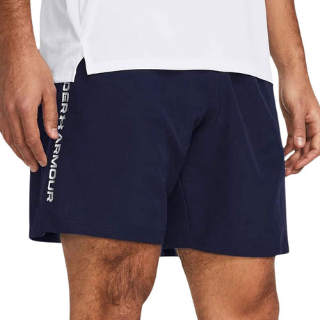 Under armour ua woven wdmk shorts heren sportbroek - blauw - maat xxl