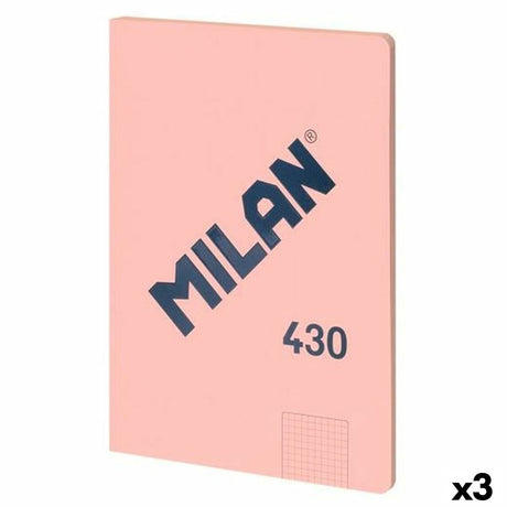 Milan Notizbuch Serie 1918 rosa A4 48 Blatt (3 Stück)