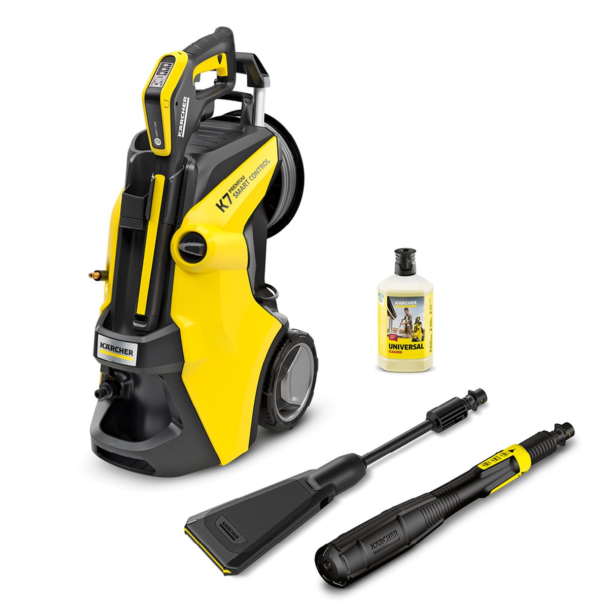 Kärcher K 7 Premium Smart Control Flex Eco!Booster Hochdruckreiniger – Schlauchtrommel – 180 bar – 600 l·h – 60 m²·h – geeignet für u.a. Auto - Terrasse - Wohnmobile - Wohnwagen - Fahrräder - Motorräder - Gartenmöbel und Bereiche rund um das Haus