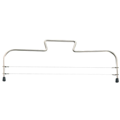 Westmark Tortenschneider mit 2 gezahnten Schneidedrähten, Edelstahl, Länge: 32 cm, Simplex Duo, Silber, 71602270