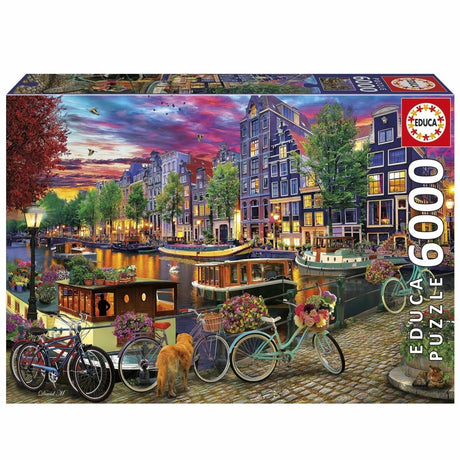 Educa - Puzzle 6000 Teile - Radfahren in Amsterdam