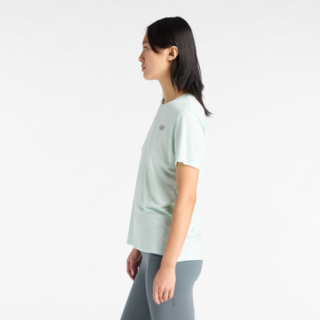 New Balance Sports Essentials T-Shirt Damen Sportshirt – Cosmic Jade