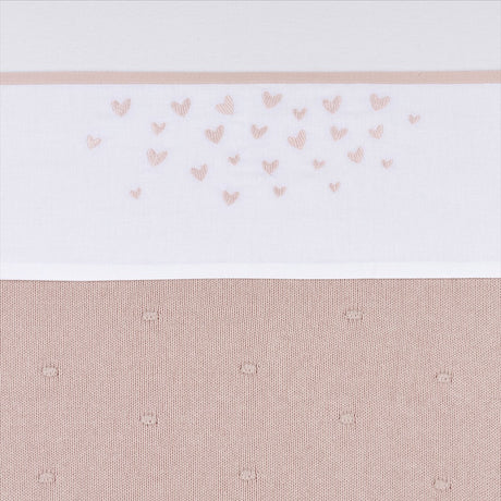 Meyco Babyherzen-Bettlaken – Zartrosa – 100 x 150 cm – 0,3 Tog