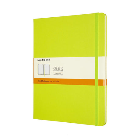Klassisches Moleskine-Notizbuch – extra groß – Hardcover – liniert – Zitronengrün