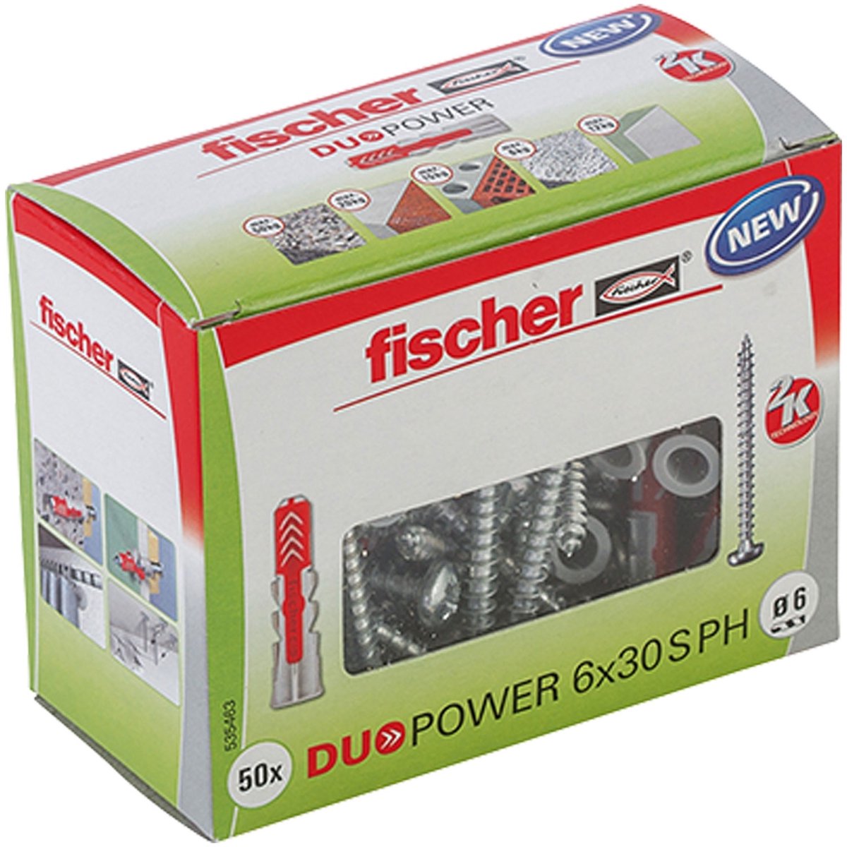 Fischer duopower 6x30 mit Linsenkopfschraube