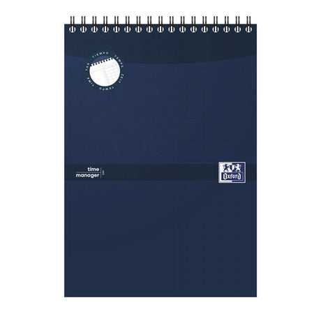 Oxford Task Manager Tagesplaner, A5, 70 Blatt, blaues Notizbuch für Aufgaben