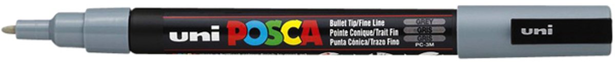 Posca markeerstift pc-3m grijs (6 stuks)