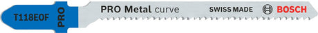 Bosch – Stichsägeblatt – T118EOF – Pro Metal Curve – 83 mm – für Kurven und Kurven – 2 Stück