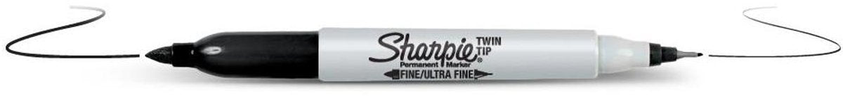 Sharpie Twin Tip Permanentmarker schwarz