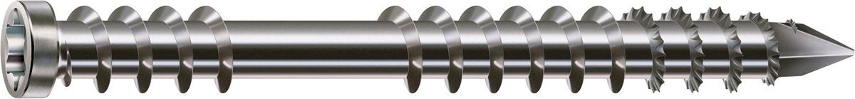 Spax Terrassenschraube, 5 x 40 mm, 180 Stück, Befestigungsgewinde, Zylinderkopf, T-Stern plus T25, Schnittspitze, Edelstahl A2 – 8000000288210