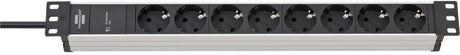 Brennerstuhl Alu-Line 19 Überspannungsschutz 19.500 A 8-fach 2m H05VV-F3G1,5